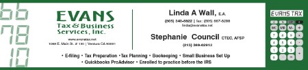Evans Tax & Business Services Inc